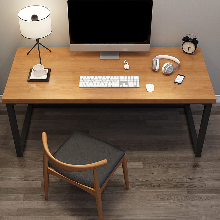 Industrial Solid Wood Gaming Desk 29.53" Tall Rectangular Computer Desk