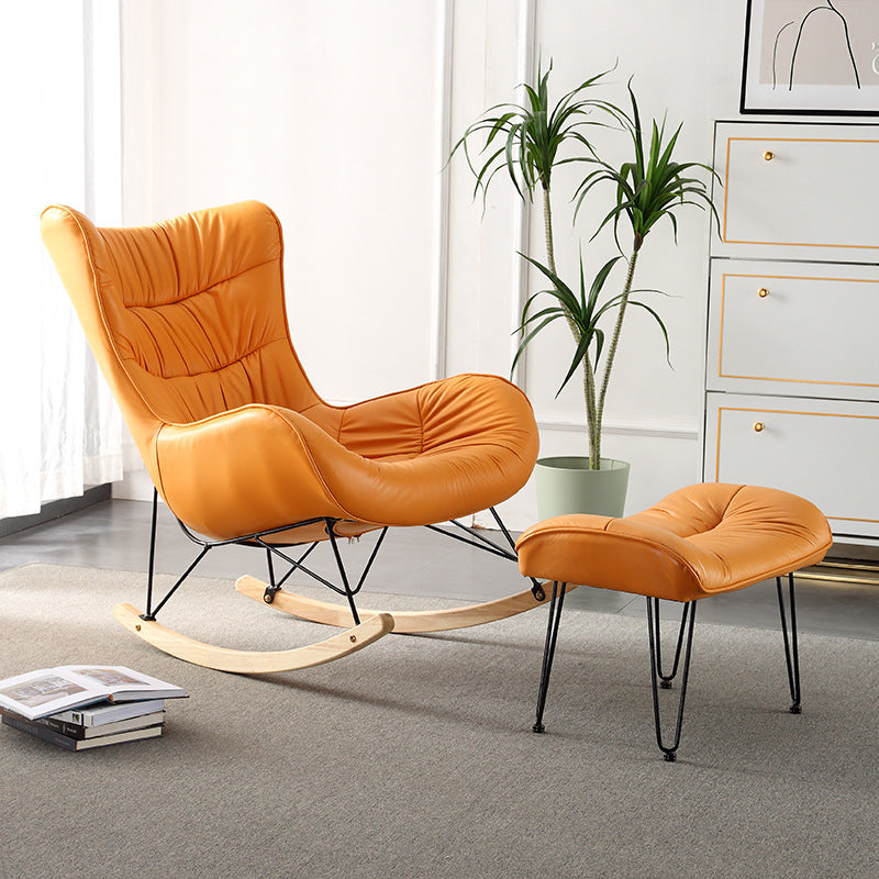 Modern Indoor Sofa Rocking Chair Nursery Rocking Chair with Ottoman