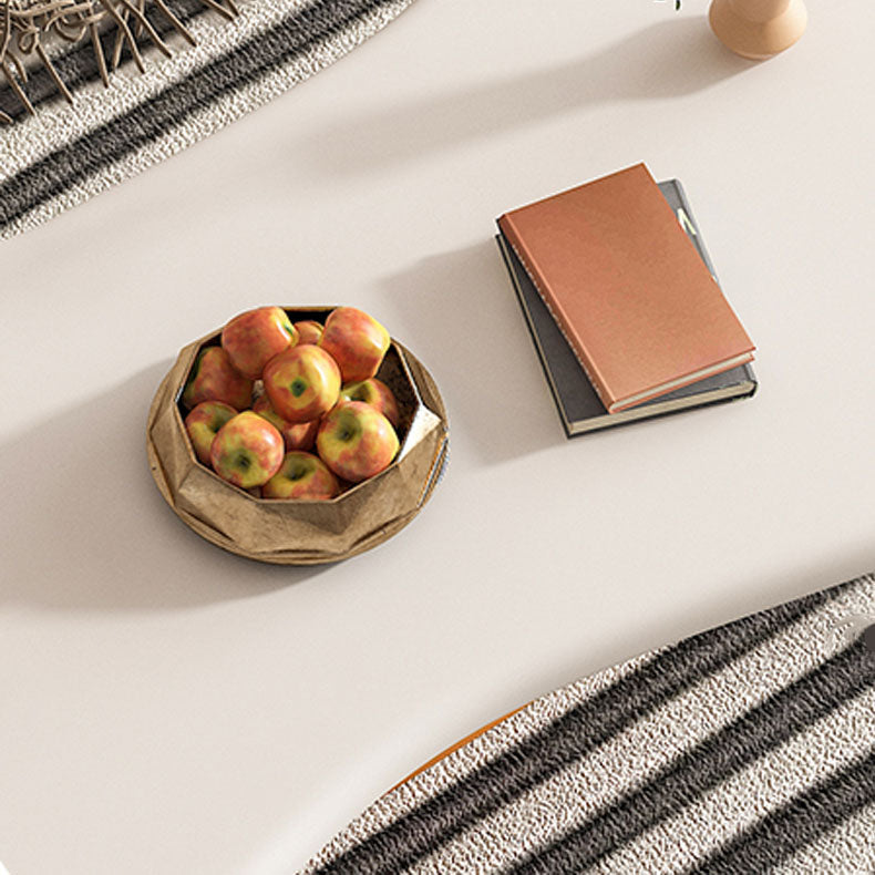 Modern White Trestle Coffee Table Geometric Manufactured Wood Cocktail Table