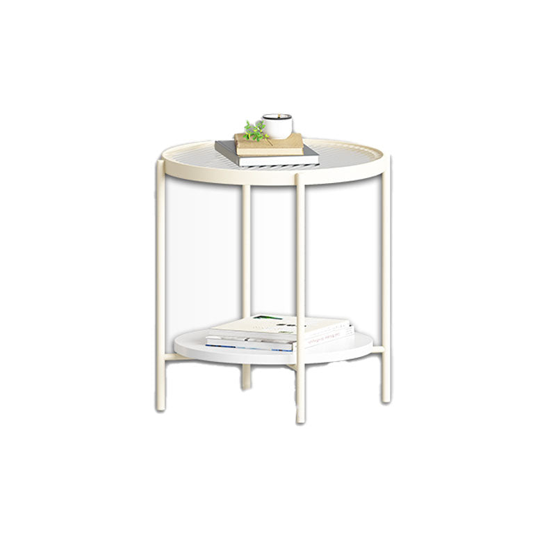 4 Legs Metal Coffee Table Shelf Included Oval Glass Top Cocktail Table