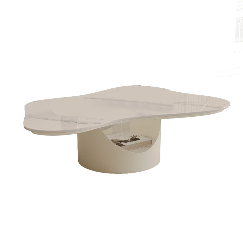 Modern Abstract Coffee Table with Storage Geometric Cocktail Table