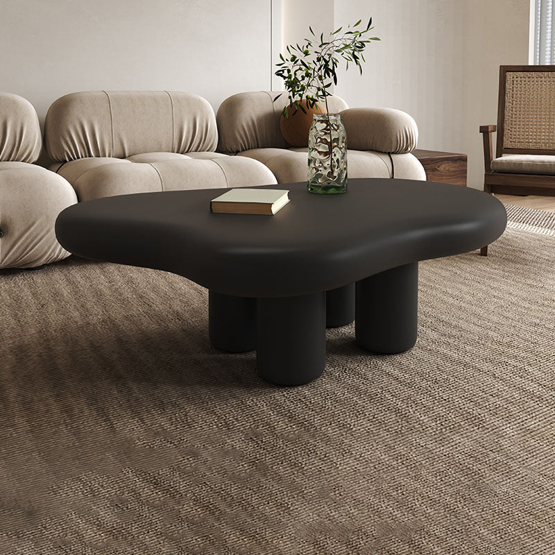 4 Legs Geometric Coffee Table Contemporary Manufactured Wood Cocktail Table