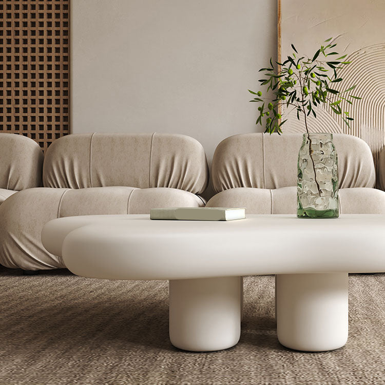 4 Legs Geometric Coffee Table Contemporary Manufactured Wood Cocktail Table