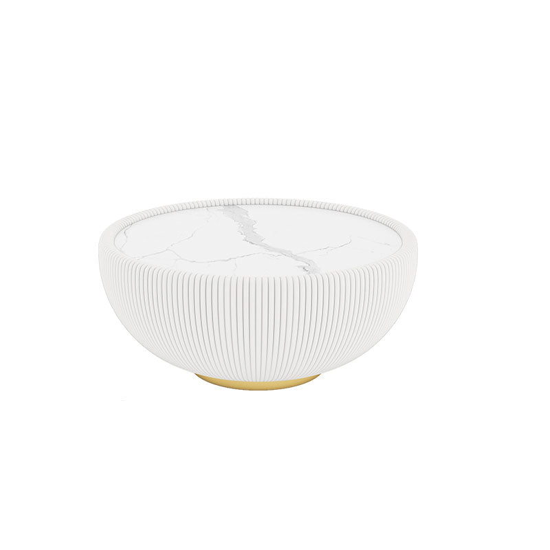 Modern Style Round Coffee Table Stone Top Coffee Cocktail Table