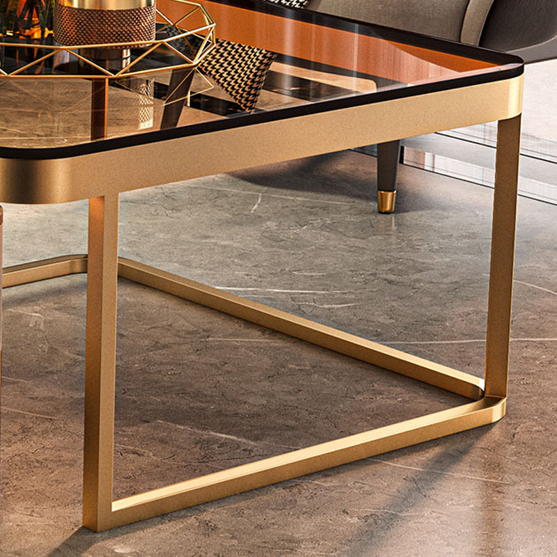 Frame Coffee Table Slate/Glass Top Coffee or End Table with Drawer
