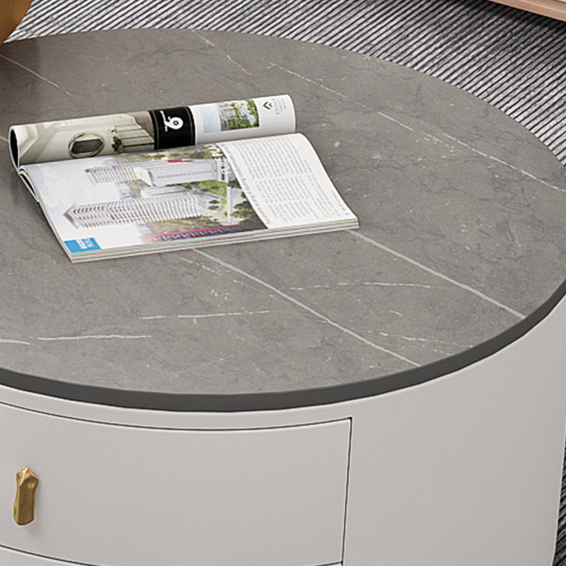 Round Nesting Coffee Table Set Frame Modern Storage Coffee Table