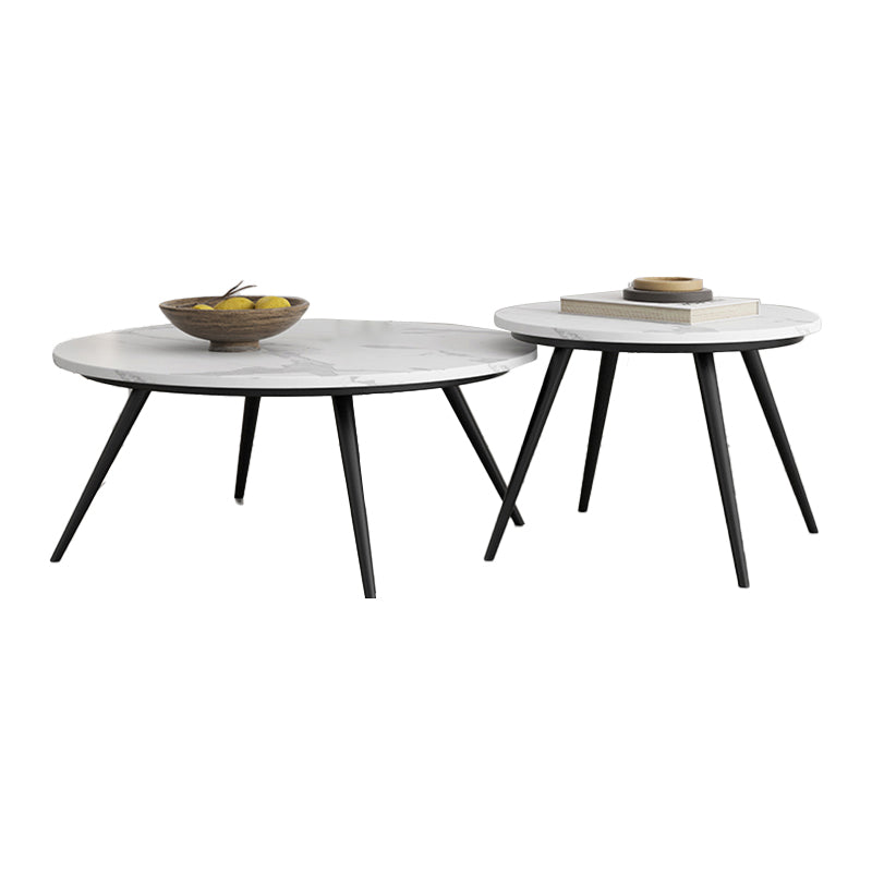 Slate Coffee Table Set Contemporary 4 Legs Coffee Cocktail Table