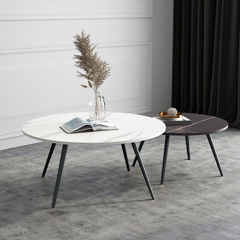 Slate Coffee Table Set Contemporary 4 Legs Coffee Cocktail Table