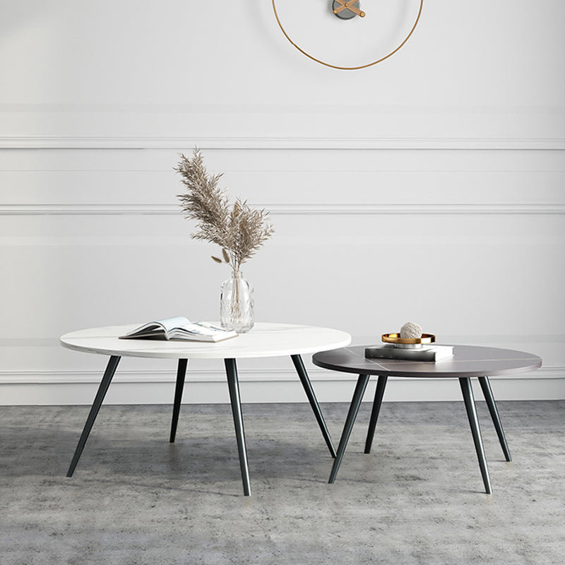 Slate Coffee Table Set Contemporary 4 Legs Coffee Cocktail Table