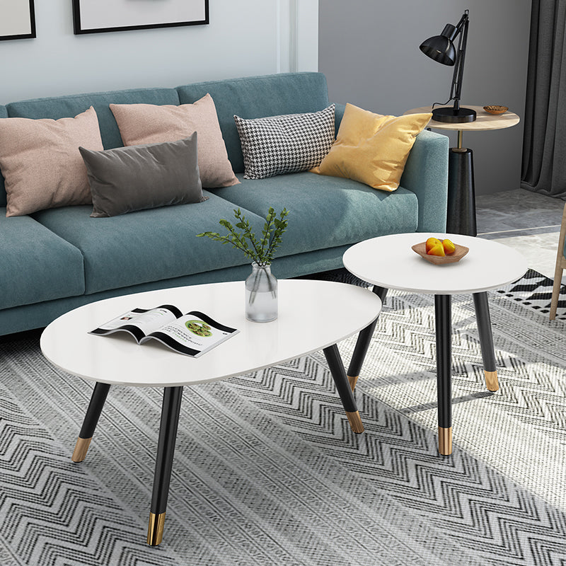 Contemporary Coffee Table Set No Distressing 3 Legs Wood Coffee Table