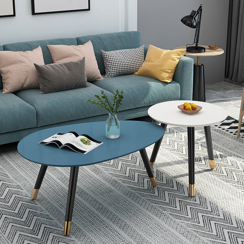 Contemporary Coffee Table Set No Distressing 3 Legs Wood Coffee Table