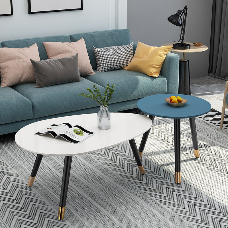 Contemporary Coffee Table Set No Distressing 3 Legs Wood Coffee Table