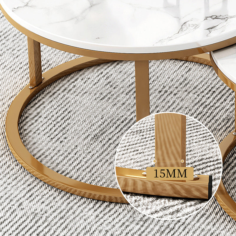 Frame 2 Piece Bunching Tables Slate Round Nesting Coffee Table