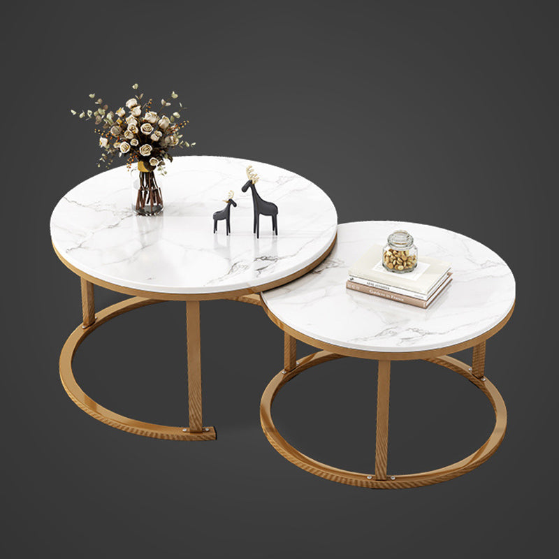 Frame 2 Piece Bunching Tables Slate Round Nesting Coffee Table