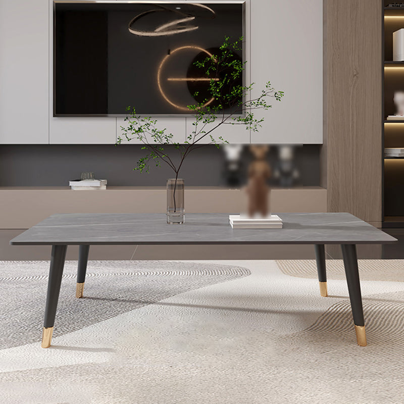 4 Legs Single Coffee Table Modern Slate Rectangular Coffee Table