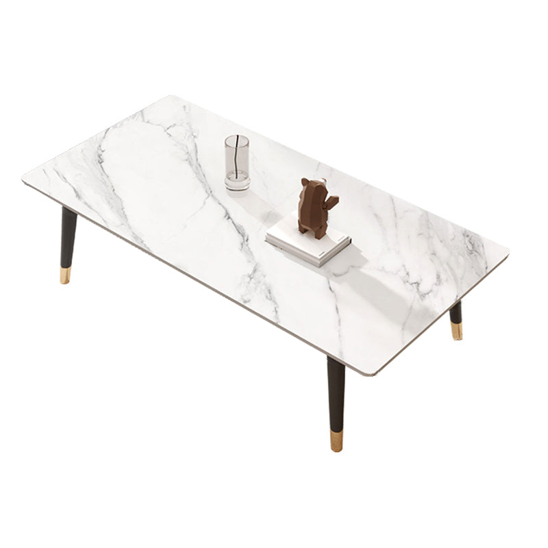 4 Legs Single Coffee Table Modern Slate Rectangular Coffee Table
