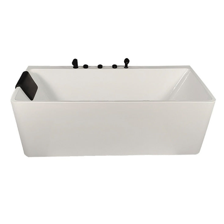 Back to Wall Soaking Bathtub Antique Finish Rectangular Modern Tub (Board not Included)