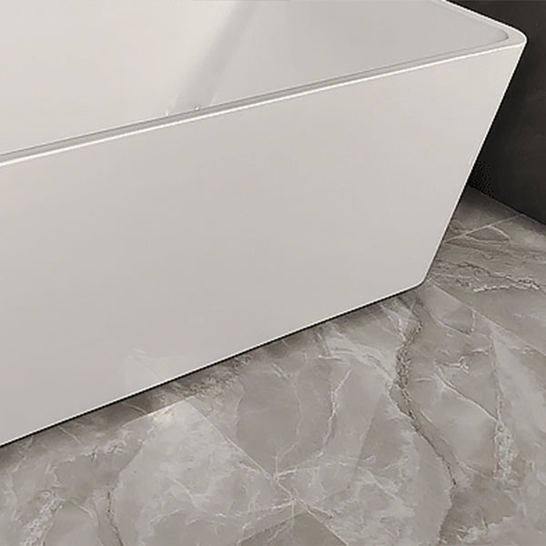 Back to Wall Soaking Bathtub Antique Finish Rectangular Modern Tub (Board not Included)
