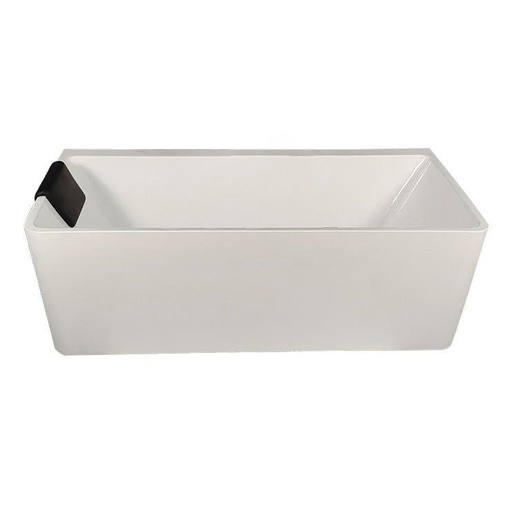 Back to Wall Soaking Bathtub Antique Finish Rectangular Modern Tub (Board not Included)