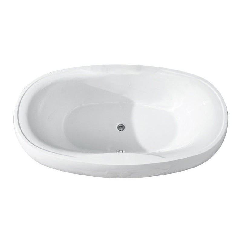 Freestanding Bath Acrylic Soaking White Heater Included Bathtub
