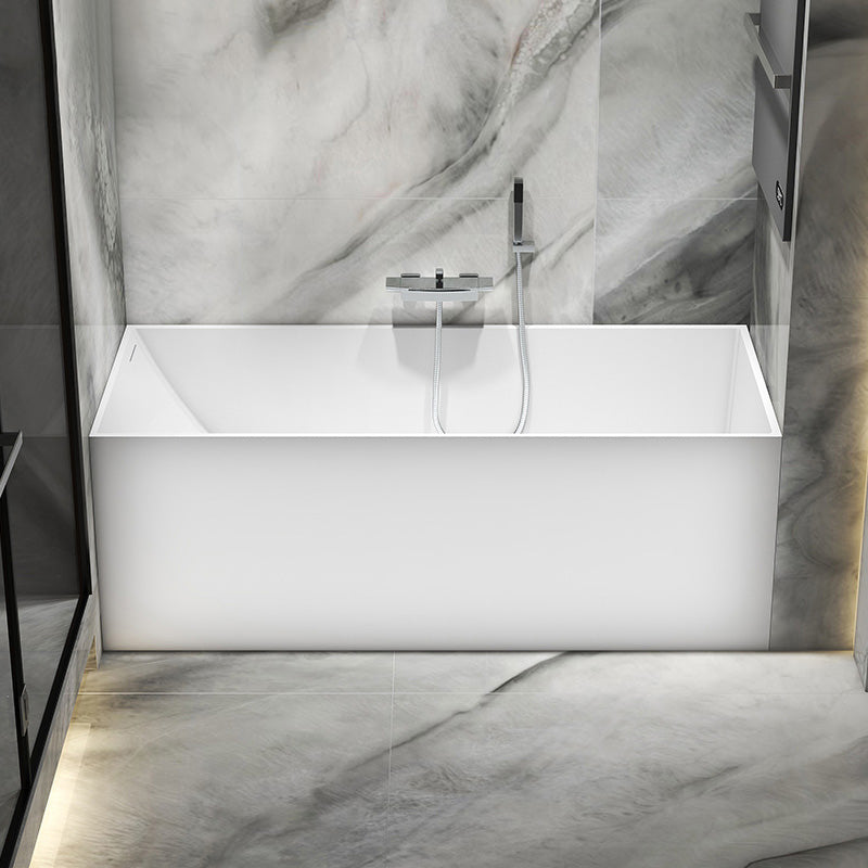 Flat Bottom Rectangular Bathtub Antique Finish Modern Bath Tub