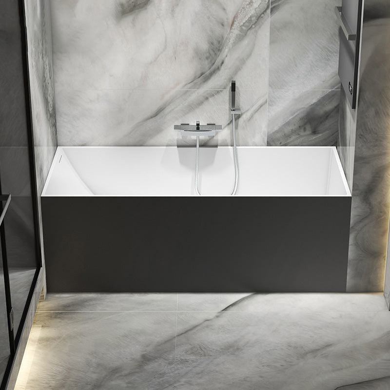 Flat Bottom Rectangular Bathtub Antique Finish Modern Bath Tub