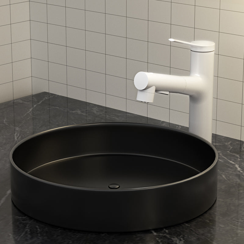 Contemporary Vessel Sink Faucet Single Handle with Pull down Sprayer