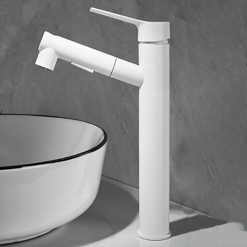 Bathroom Vessel Faucet Swivel Spout Single Handle Faucet with Pull down Sprayer