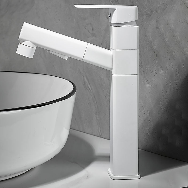 Bathroom Vessel Faucet Swivel Spout Single Handle Faucet with Pull down Sprayer