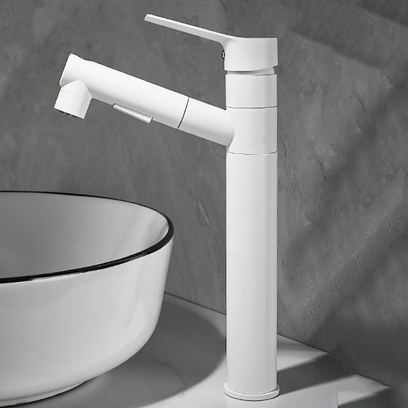 Bathroom Vessel Faucet Swivel Spout Single Handle Faucet with Pull down Sprayer