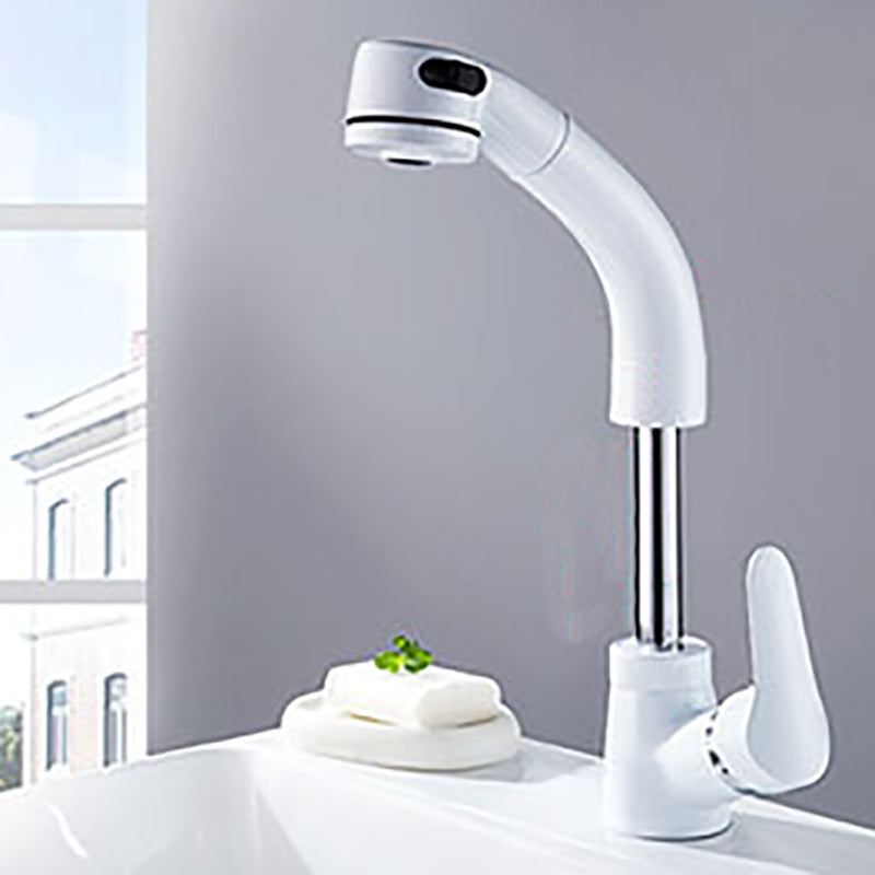 Vessel Sink Bathroom Faucet Swivel Spout Single Handle Faucet with Pull down Sprayer