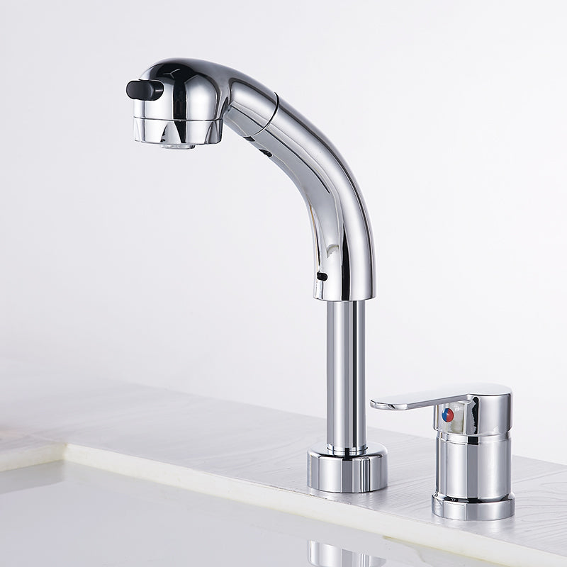 Vessel Sink Bathroom Faucet High-Arc Swivel Spout 2 Hole Faucets