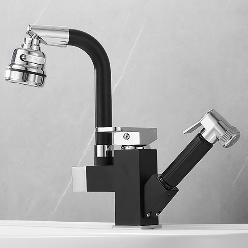 Luxury Vessel Sink Faucet Single Handle Swivel Spout with Side Spray