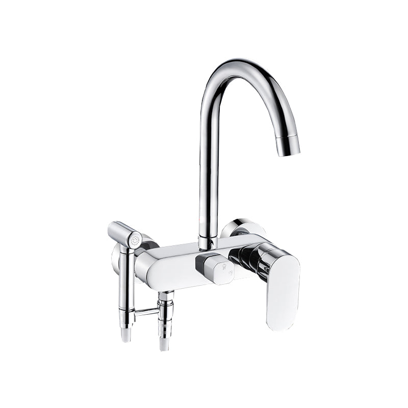 Contemporary Kitchen Bar Faucet Swivel Spout Wall Mounted Kitchen Faucet