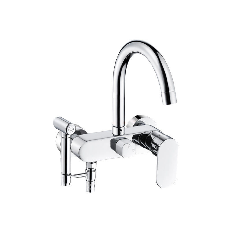 Contemporary Kitchen Bar Faucet Swivel Spout Wall Mounted Kitchen Faucet