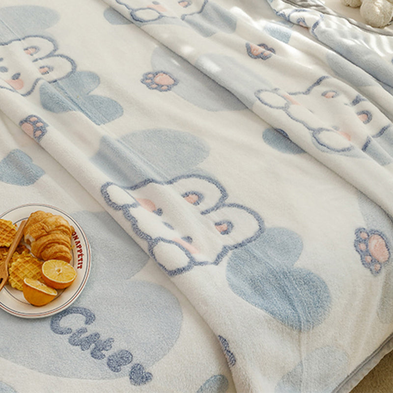 Popular Fitted Sheet Cartoon Printed Non-Pilling Fade Resistant Flannel Fitted Sheet