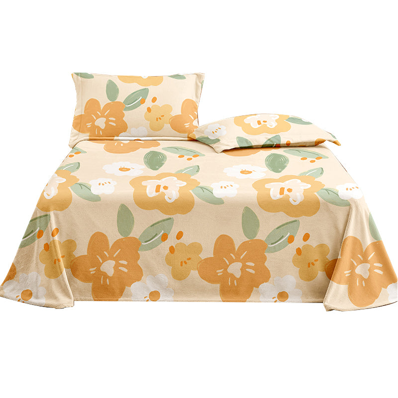 Trendy Bed Sheet Floral Patterned Ultra-Soft Non-Pilling Bed Sheet