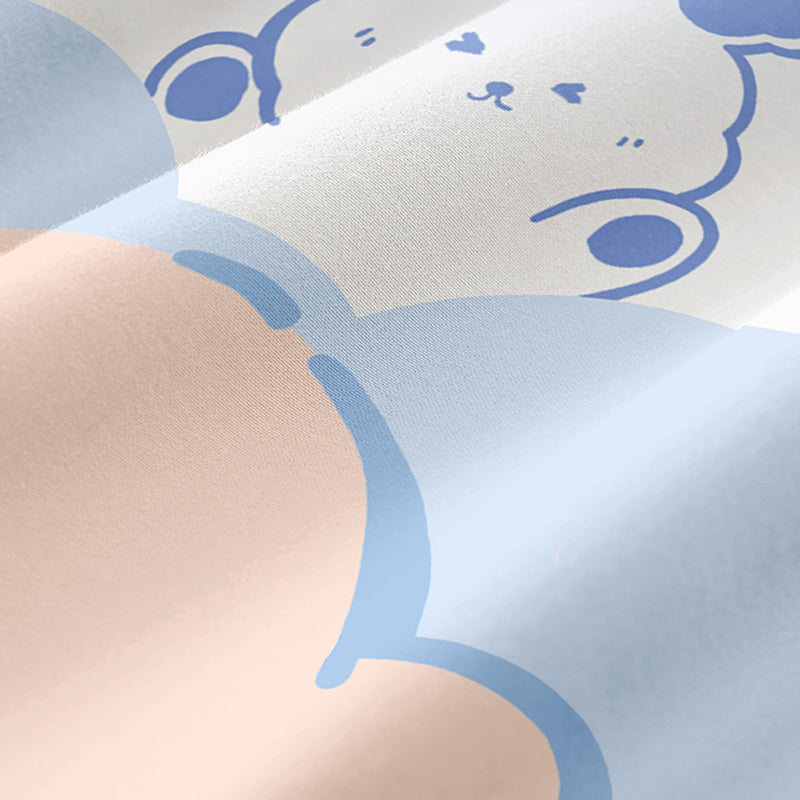 Fashionable Bed Sheet Cartoon Print Cotton Non-Pilling Breathable Sheet