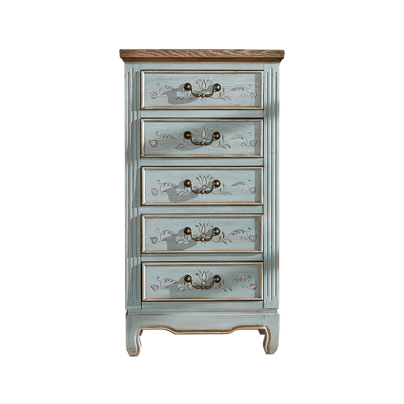 Coastal Storage Chest Dresser Solid Wood Dresser with 5/7 Drawers , 14.04 Inch W