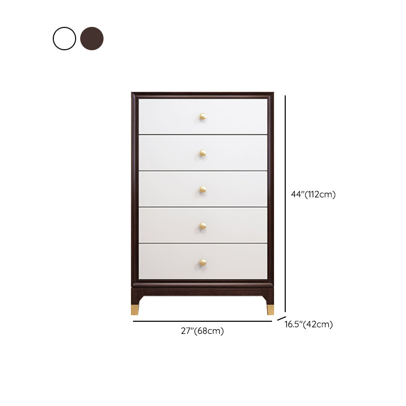 Modern Horizontal Double Dresser Solid Wood Storage Dresser for Bedroom