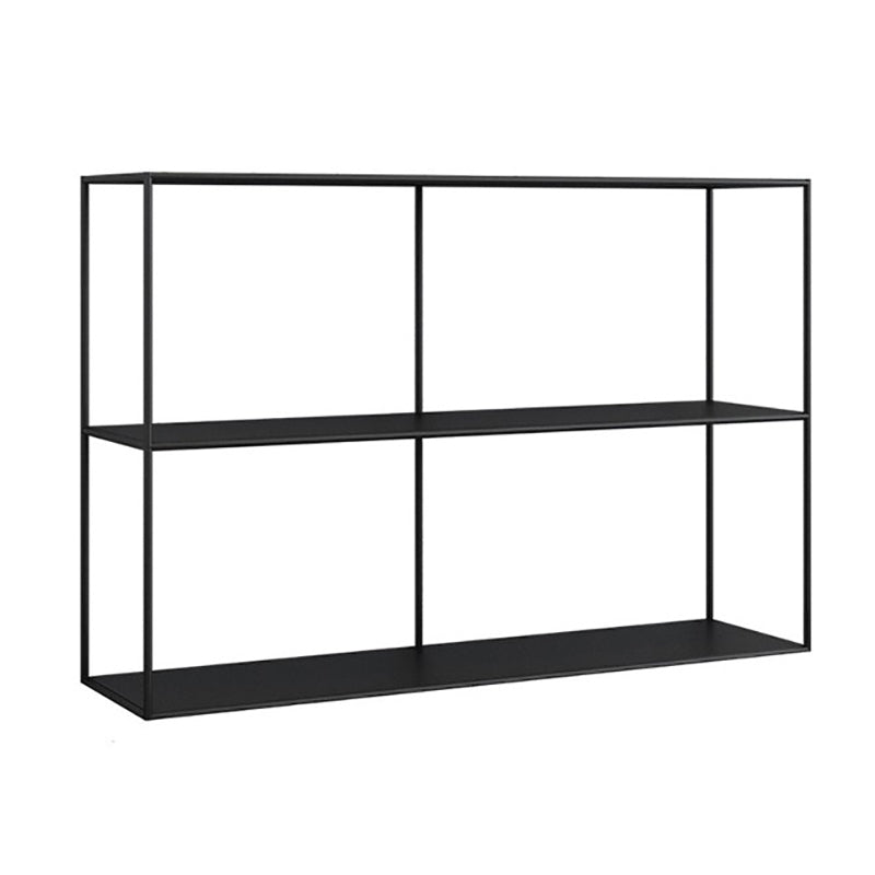 Modern Metal Console Table Black / White Storage Shelves Sofa Table for Living Room