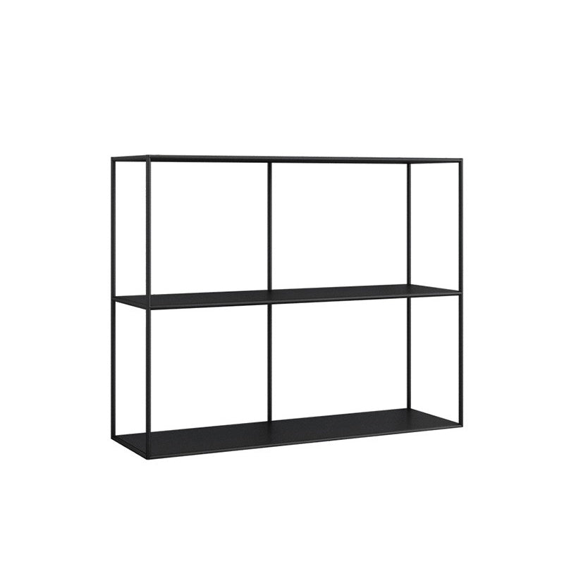 Modern Metal Console Table Black / White Storage Shelves Sofa Table for Living Room