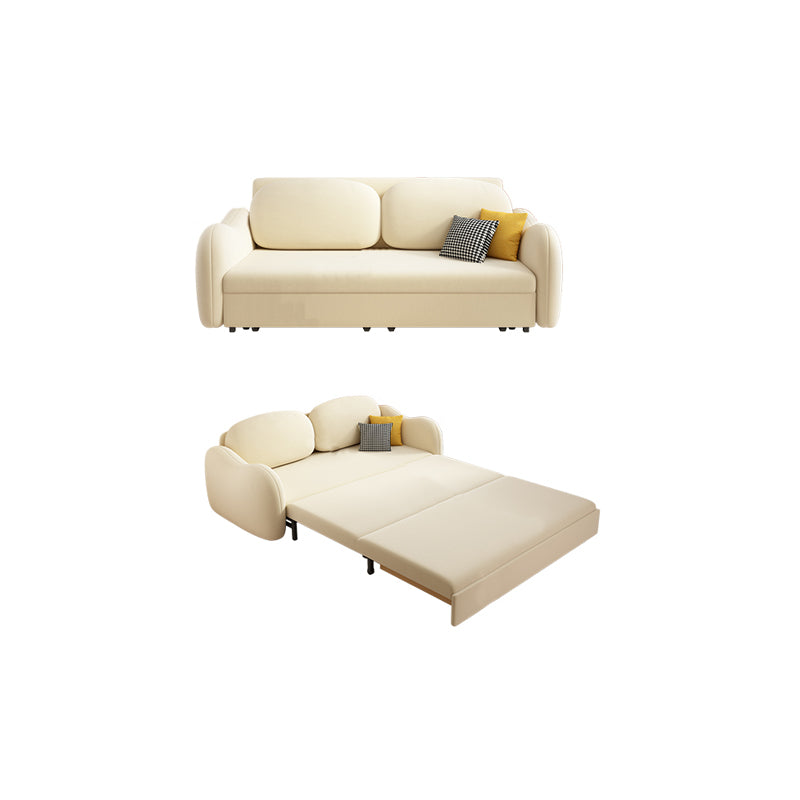 32" Wide Scandinavian Sofa Futon White Pillow Included Sleeper Sofa
