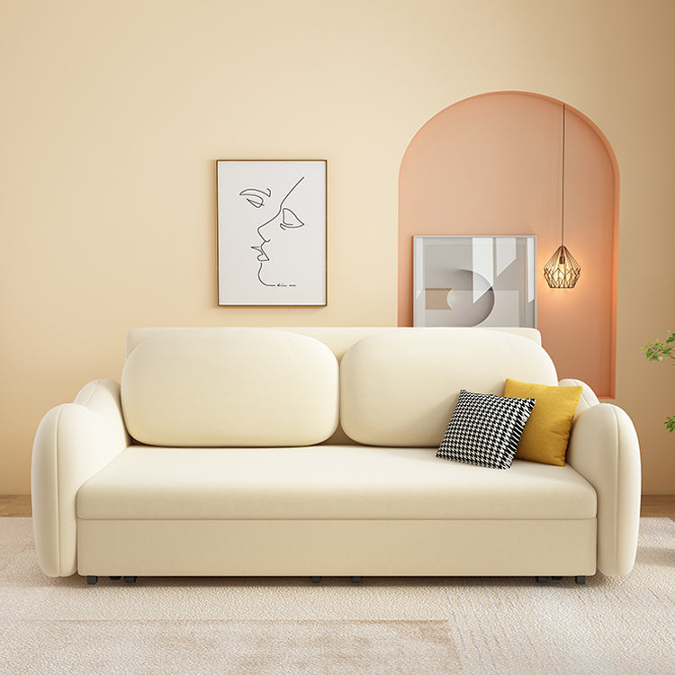 32" Wide Scandinavian Sofa Futon White Pillow Included Sleeper Sofa