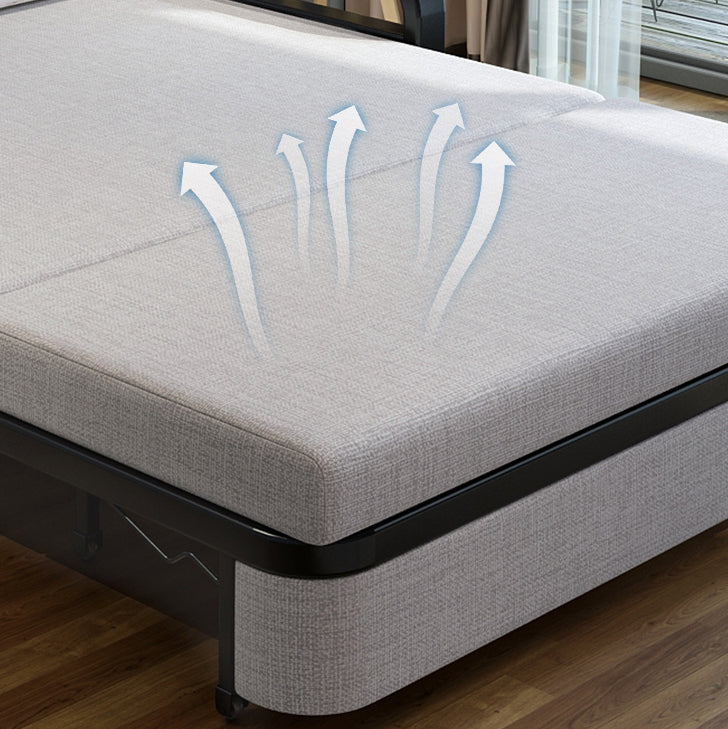 30" Wide Contemporary Sofa Futon Gray Pillow Included Storage Sleeper Sofa