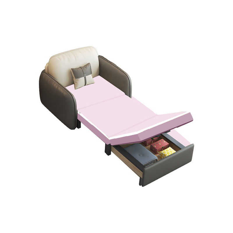 32" Wide Contemporary Sleeper Sofa Futon Faux Leather Sleeper Sofa