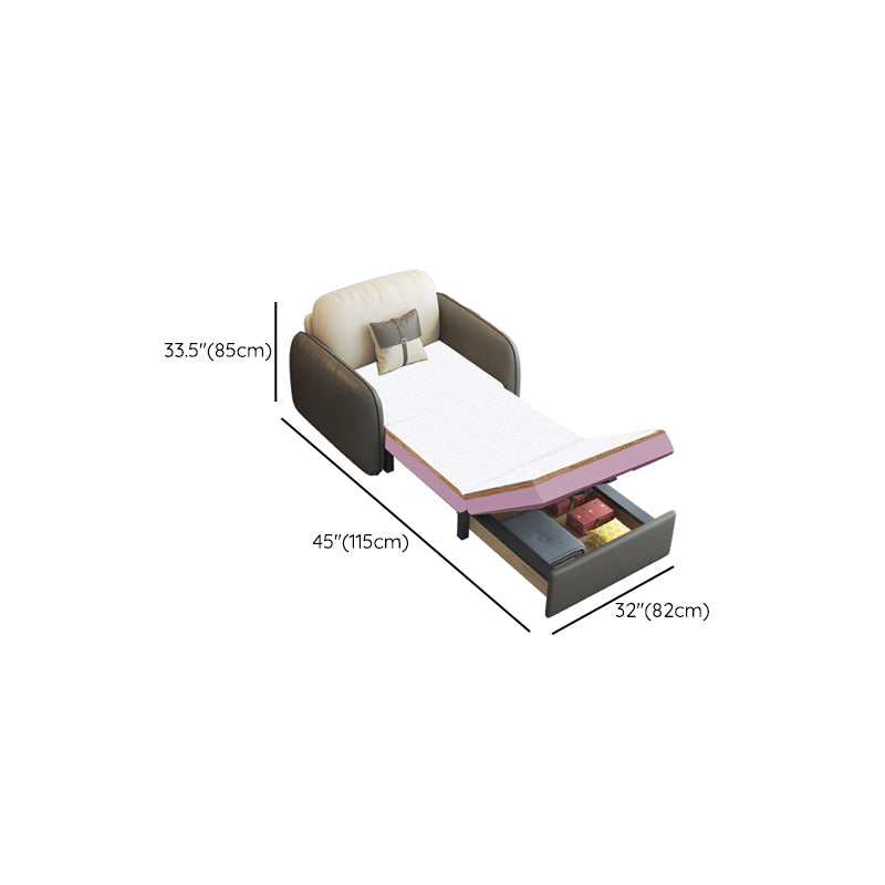 32" Wide Contemporary Sleeper Sofa Futon Faux Leather Sleeper Sofa