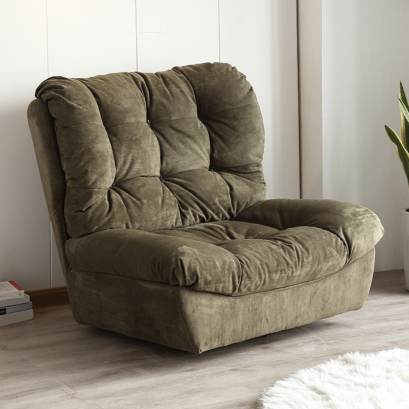 Contemporary Tufted Back Arm Chair Solid Color Armless Chair