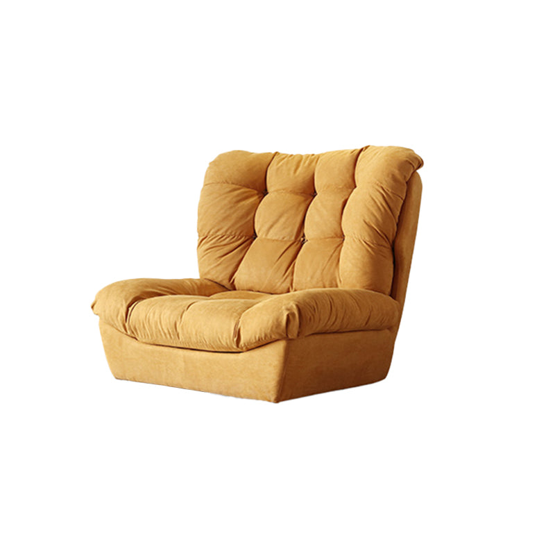 Contemporary Tufted Back Arm Chair Solid Color Armless Chair