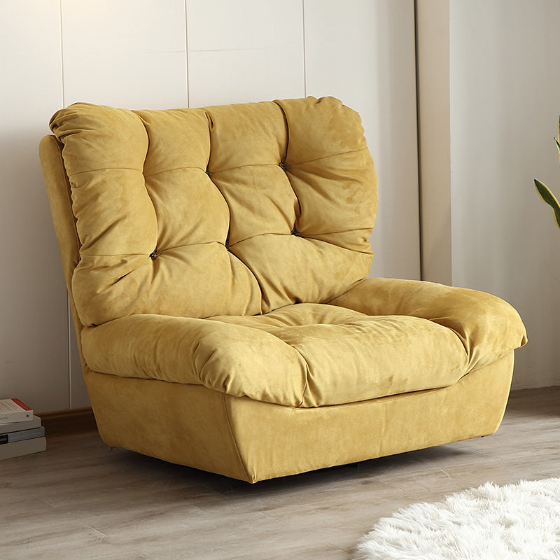 Contemporary Tufted Back Arm Chair Solid Color Armless Chair